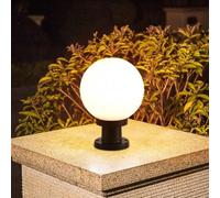 Mengjay Acryliques Lampe d'extérieur, lampadaire antique, lampe de chemin de style rétro rustique, étanche IP65, pour jardin extérieur, balcon, terrasse, décoration de chemin (20cm)
