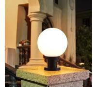 Mengjay Acryliques Lampe d'extérieur, lampadaire antique, lampe de chemin de style rétro rustique, étanche IP65, pour jardin extérieur, balcon, terrasse, décoration de chemin (15cm)