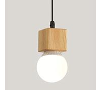 Mengjay E27 Créatif Suspensions Luminaires Industrielle Bois Plafonnier Moderne Luminaire Lumiere Contemporain Suspensions Plafonniers Luminaire (Type A)