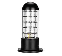 Mengjay Lampadaire Exterieur éclairage Terrasse, Borne Lumineuse Jardin,E27 Etanche Rustique Sur Pied Décoration Aluminium Éclairage De Jardin Éclairage moderne Lampe Pilier Portail (Noir)