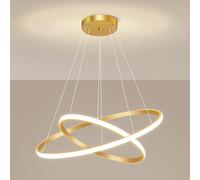 Mengjay Lampe à suspension LED moderne lampe à suspension LED créative lampe à suspension dimmable plafonnier moderne salle à manger salon Bureau cuisine lampe à suspension moderne (Or)