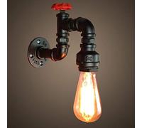 Mengjay Loft Applique Murale Country Américain Style Industriel Rétro Éclairage mural Fer Bar Café Allée Escaliers Personnalité Créative Tuyau dDeau Lampe Murale E27 Wall Light