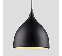 Mengjay Lustres suspendus lampe en macaron de style créatif en aluminium moderne, E27 Suspensions Luminaires intérieur, 220V, utilisés dans les restaurants et autres endroits (Blanc) (Noir)