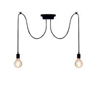 Mengjay Moderne et Rétro Lustre Suspension, Suspension Luminaire DIY Créatif Lustre Araignee Ajustable Vintage Lampe de Plafond avec E27 Douille (2 Bras)