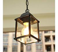 Mengjay Plafonnier Européenne Simplicité Retro Industrial Ceiling Lamp Shade Balcon Extérieur Pendentif Lampe Couloir Cour Villa Gazebo Suspendues Traditionnelle en Verre en Métal Edison Plafonniers