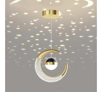 Mengjay Plafonnier LED, Moderne Luminaire Plafonnier en Acrylique 10W, Lampe de Plafond pour Chambre à Coucher Cuisine Salon Dia 20CM Câble 1M (or (blanc chaud))