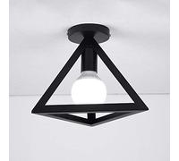 Mengjay Plafonnier Metal Moderne Suspensions Luminaire, E27, Noir, 25cm x 22cm, Salle à Manger Bar Chambre