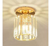 Mengjay Plafonnier moderne E27 plafonnier salon lampe de décoration moderne plafonnier en cristal pour couloir, bar, cuisine, salle à manger, chambre d'enfant, or