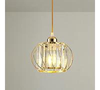 Mengjay Plafonnier moderne en cristal, E27 Lampe de Plafond à LED, mini lampadaire en cristal pour cuisine salle de camping entrée couloir chambre à coucher (B)