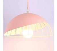 Mengjay Suspensions Luminaire/Metal Suspension Cage E27 Suspension Industrielle Lampe Vintage Pendante Lumière Vintage en Métal Eclairage de Plafond Lustre Moderne Plafonnier (Rose)