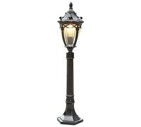 Mengjay Trade Lampadaire Extérieur Design Classique Lampadaire de jardin en Aluminium moulé à LED Lanterne en antique dans un style rustique étanche IP23 1xE27 lampe sur pied idéale pour Terrasse (C)