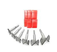 Mengshen Forstner Drill Bits, HSS Meche Bois Forstner Foret 30-60mm 6PCS Forage à Aile Plate Carbone Cémenté Charnière Trou Fraise à Bois avec Queue Ronde Jeu de forets Forstner
