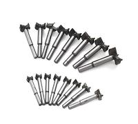 Mengshen Meche Bois Forstner Foret 15-35mm 16PCS, Carbone Acier à haute vitesse Trépan pour bois Scie à poinçonner Dalles en bois Trous de perçage pour aile plate Charnière en carbure cémenté