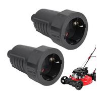 Menibeuty Raccord Schuko 250V 16A avec Protection IP44, Prise Femelle Européenne Robuste pour Extérieur&Intérieur, Connecteur avec Protection contre le Pliage, pour Tondeuse, Chantier, Max 3680W, Noir