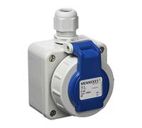 Mennekes 101700017 bases Schuko. 16 A/230 V, prise de courant, degré de protection IP 68, 10 Package, Bleu