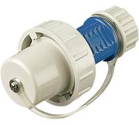MENNEKES 10828 Fiche électrique mâle avec terre plastique étanche à leau sous pression 230 V blanc, bleu IP68