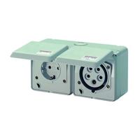 Mennekes CEE/SCHUKO-STECKD.230/400V-16A (4202 DOPPELDOSE IP44)