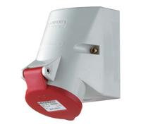 Mennekes Prise murale CEE à double contact TwinCONTACT 3331 – 16 A 5 pôles 400 V – rouge/blanc