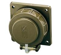 Mennekes prise de courant Schuko en saillie, IP68, vert bronze, bride carrée 17021