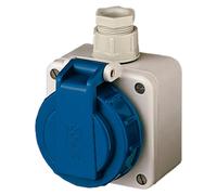 Mennekes Prise murale Schuko, IP68, bleu/gris 10863 (Prise femelle)
