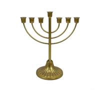 Menorah de Hanukkah, porte-bougies étoilé, plaqué argent taille réelle sans ternissure, cadeaux juifs (7 têtes)