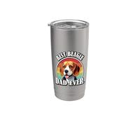 Mens Boys Kids Retro Sunset Vintage Best Beagle Dad Ever Gobelet isotherme en acier inoxydable double paroi