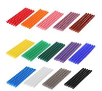 Mentin Lot de 5 Bâton de Colle Chaude Coloré 7 x100mm Colle Thermofusible Couleur Paillette pour Décoration Créative DIY (Noir)
