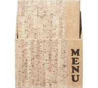 Menus A4 imitation cuir, lot de 10, avec boîte et intercalaires