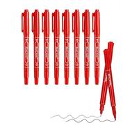 MenYiYDS 10 Stylos Rouge a Pointe Fine, Marqueur Indélébile Marqueurs Permanent Feutres Dessin Feutre Double Pointe Rouge Professionnel Artist Pen pour Dessiner et Esquisser d'Illustration Signature