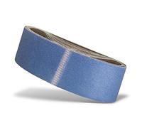 MENZER Blue Bandes abrasives, 533 x 75 mm, p. Ponceuses à bande portatives, Corindon de zirconium (Lot de 10) G100