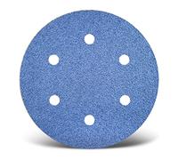 MENZER Blue Disques abrasifs 150 mm, 6 trous (Lot 25) G80 | p. Ponceuses excentriques, Corindon de zirconium, support auto-agrippant