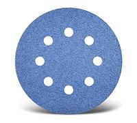 MENZER Blue Disques abrasifs auto-agrippants, 115 mm, 8 trous, p. Ponceuses excentriques, Corindon de zirconium (Lot de 25) G80