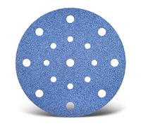 MENZER Blue Disques abrasifs auto-agrippants, 150 mm, 17 trous, p. Ponceuses excentriques, Corindon de zirconium (Lot de 25) G60