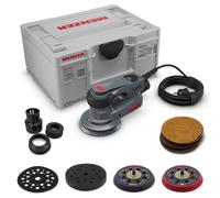MENZER Ponceuse Excentrique ETS 125 5.0 + systainer³ | Ponçage Grossier et Intermédiaire, 3 Plateaux de Ponçage, Protection p. Plateau de Ponçage, Interface Pad, Disques Abrasifs