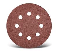 MENZER Red Disques abrasifs 125 mm, 8 trous (Lot 25) G24 | p. Ponceuses excentriques, Corindon normal, support auto-agrippant