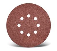 MENZER Red Disques abrasifs 150 mm, 8 trous (Lot 50) G120 | p. Ponceuses excentriques, Corindon normal, support auto-agrippant