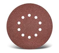 MENZER Red Disques abrasifs auto-agrippants, 225 mm, 10 trous, p. Ponceuses à plâtre, Corindon normal (Lot de 25) G180