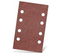MENZER Red Feuilles abrasives auto-agrippantes, 133 x 80 mm, 8 trous, p. Ponceuses vibrantes, Corindon normal (Lot de 50) G240