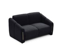 Canapé 2 places en Velours Côtelé Maxine 150cm Noir
