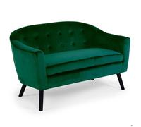 Menzzo Canapé Lopy 129 cm Scandinave velours Vert