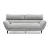 MENZZO Canapé 3 places moderne avec dossier réglable Ghislain Velours côtelé Gris -L198 x P95 x H73 / 85 cm