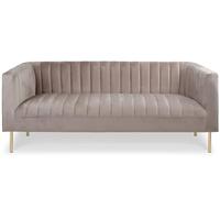 Canapé 3 places Velours Taylor 179cm Taupe
