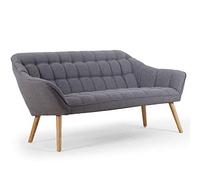 Canapé 3 places Scandinave Zentao Tissu Gris Clair - MENZZO - Fixe - Moelleux - L83 x P190 x H70 cm