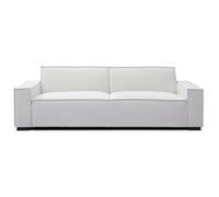 MENZZO Canapé clic-clac 3 places Roger Tissu bouclette Crème -Convertible L230 x P94 x H75 cmSurface de couchage : 110 x 189