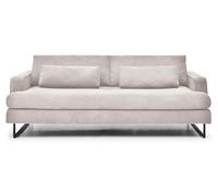 Menzzo Canapé Convertible 3 Places Bangkok - Velours côtelé Beige - L207 x P110 x H84 cm - Confort et Style Moderne