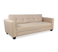 Canapé convertible 3 places Clayton Tissu Beige - MENZZO - Contemporain - Design - Convertible - Moelleux