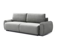 Canapé Convertible 3 Places en Velours Tycia 251cm Gris