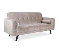 Paris Prix Canapé convertible clic-clac Slow scandinave velours Taupe L186 x P75 x H89 cm