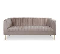 Canapé 3 places Velours Taylor 179cm Taupe