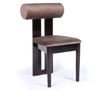 MENZZO Chaise de salle à manger style intemporel Tuboli Bois foncé et Velours Marron - Chaises Salle À Manger